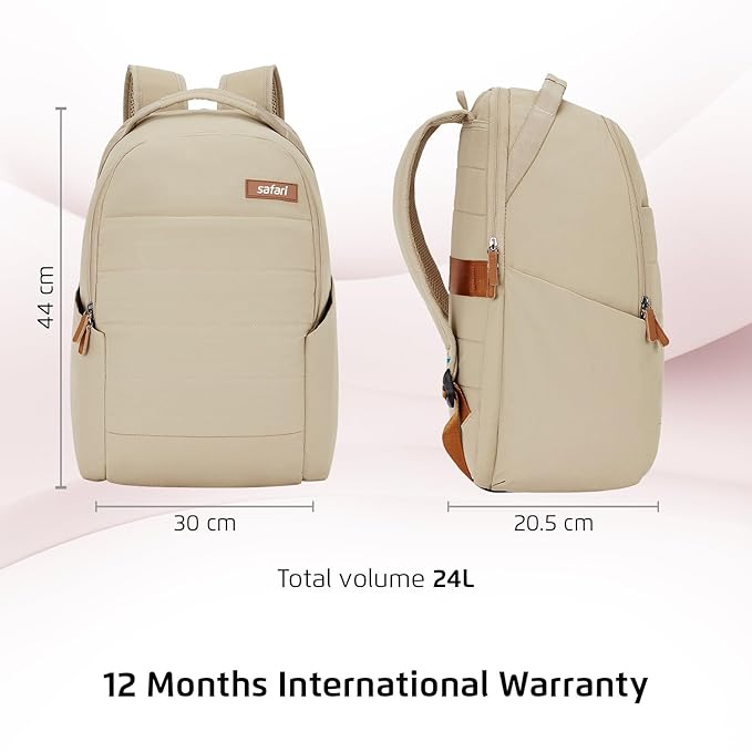 Safari Rizz 24L Laptop Backpack Bag for Men & Women, Casual 2 Compartment School Bag for Boys & Girls, Comes with Smart Trolley Sleeve, Organizer & Bottle Holder, Office Bag Alternate View