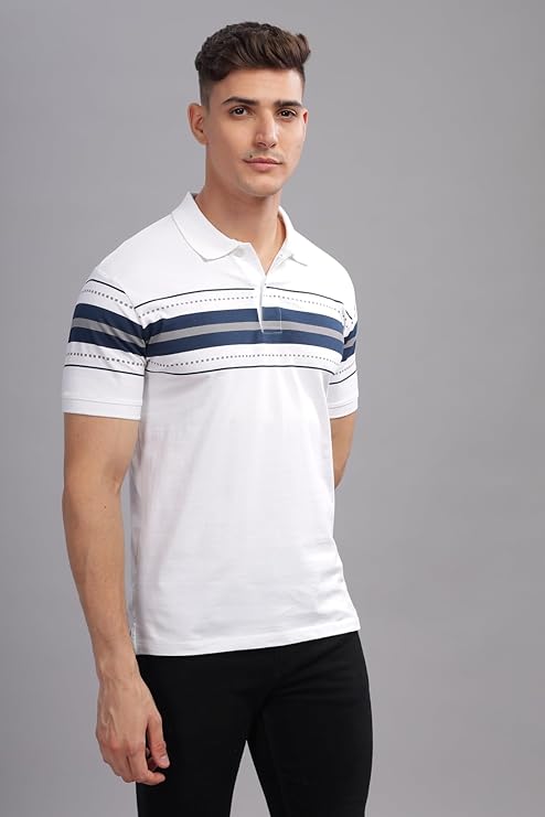 ADRO Regular Fit Polo T-Shirt for Men| Printed Polo T-Shirt | Cotton Polo T Shirt Alternate View