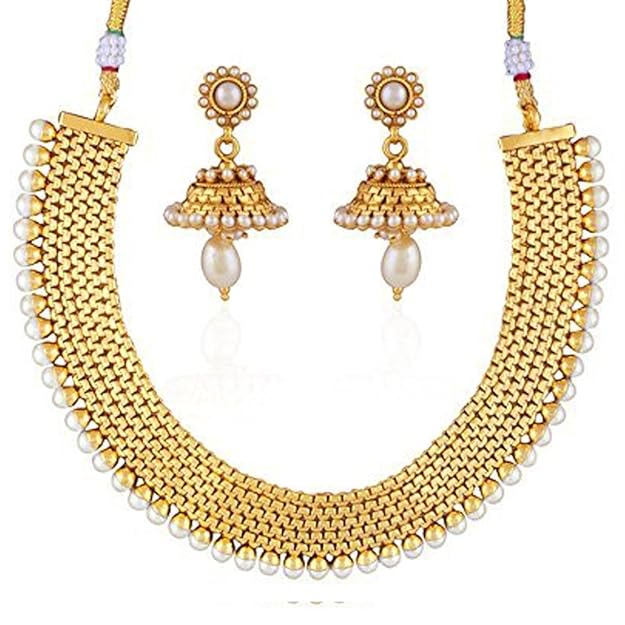 Sukkhi Modish Gold Plated Necklace Set for Women Alternate View